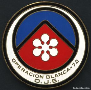 Military Antiques: INSIGNIA, O.J.E., ORGANIZACIÓN JUVENIL ESPAÑOLA, OPERACIÓN BLANCA, 1972